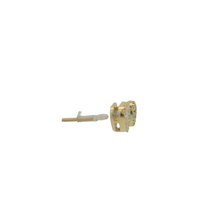 Load image into Gallery viewer, Heart-Shaped Diamond Stud Earrings in Yellow Gold