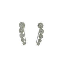 Load image into Gallery viewer, White Gold over Silver Diamond Dangle Earrings