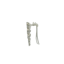 Load image into Gallery viewer, White Gold over Silver Diamond Dangle Earrings