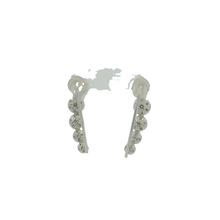 Load image into Gallery viewer, White Gold over Silver Diamond Dangle Earrings