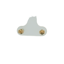 Load image into Gallery viewer, Yellow Gold Stud Earrings with Round Emerald Cabochons