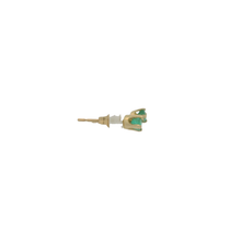 Load image into Gallery viewer, Yellow Gold Stud Earrings with Round Emerald Cabochons