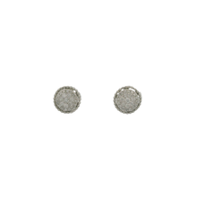 Load image into Gallery viewer, White Gold over Silver Round Brilliant Cut Diamond Stud Earrings