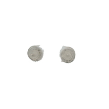 Load image into Gallery viewer, White Gold over Silver Round Brilliant Cut Diamond Stud Earrings