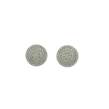 Load image into Gallery viewer, White Gold Diamond Stud Earrings with Brilliant Cut Diamonds
