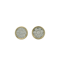Load image into Gallery viewer, Yellow Gold Stud Earrings with Round Brilliant Cut Diamonds