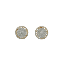 Load image into Gallery viewer, Yellow Gold Stud Earrings with Round Brilliant Diamonds