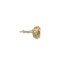 Load image into Gallery viewer, Yellow Gold Stud Earrings with Round Brilliant Diamonds