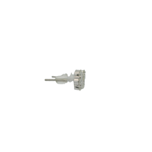 Load image into Gallery viewer, White Gold Stud Earrings with Round Cut Diamond Clusters