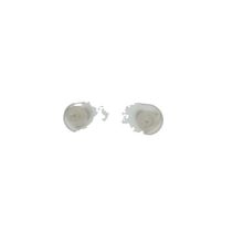 Load image into Gallery viewer, Diamond Heart Stud Earrings in White Gold