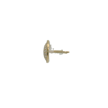 Load image into Gallery viewer, Diamond Pave Stud Earrings in Yellow Gold