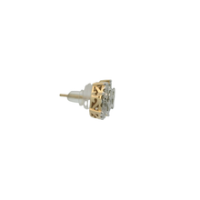 Load image into Gallery viewer, Yellow Gold Round Cut Diamond Stud Earrings