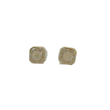 Load image into Gallery viewer, Yellow Gold Stud Earrings with Square Cut Diamonds