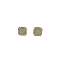 Load image into Gallery viewer, Yellow Gold Stud Earrings with Square Cut Diamonds