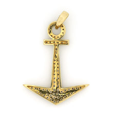 Load image into Gallery viewer, 14K Yellow Gold Anchor Pendant 1.85 Ctw