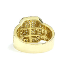 Load image into Gallery viewer, 14K Yellow Gold Rectangle Pave Ring 2 Ctw