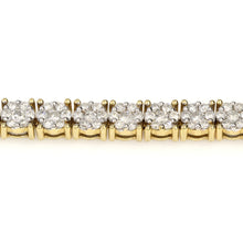 Load image into Gallery viewer, 14K Yellow Gold Round Cluster Bracelet 7.9 Ctw