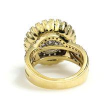 Load image into Gallery viewer, 14K Yellow Gold Round Cluster 2 Pc Bridal Set Ring 2.5 Ctw