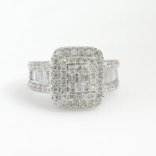 Load image into Gallery viewer, 14K White Gold Baguette Engagement Ring 2.2 Ctw