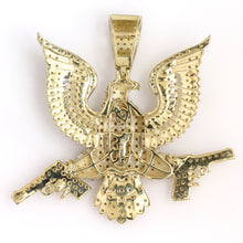 Load image into Gallery viewer, 10K Yellow Gold Usa Eagle Pendant 3.2 Ctw
