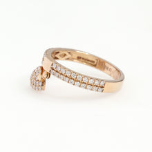 Load image into Gallery viewer, 14K Rose Gold Triangle Swivel Ring 0.42 Ctw