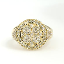 Load image into Gallery viewer, 10K Yellow Gold Diamond Cluster Ring 1.15 Ctw