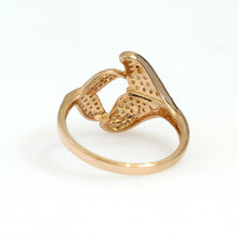 Load image into Gallery viewer, 10K Rose Gold Whale Ring 0.38 Ctw