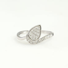 Load image into Gallery viewer, 10K White Gold Pear Fashion Ring 0.25 Ctw