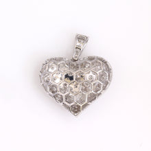 Load image into Gallery viewer, 10K White Gold Heart Pendant 1 Ctw