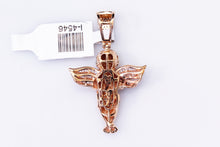 Load image into Gallery viewer, 10K Rose Gold Angel Pendant 0.52Ctw
