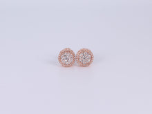Load image into Gallery viewer, 14k Rose Gold Round Earrings .500Ctw