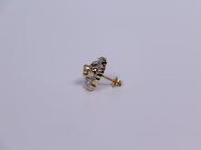 Load image into Gallery viewer, 10K Yellow Gold Lion Head Earrings .250Ctw