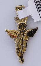 Load image into Gallery viewer, 10k Yellow Gold Angel Pendant 0.36Ctw