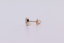 Load image into Gallery viewer, 14K Rose Gold Square Earrings .750ctw