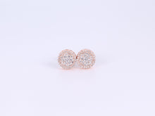 Load image into Gallery viewer, 14K Rose Gold Round Earrings .720Ctw