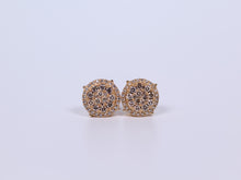 Load image into Gallery viewer, 10K Yellow Gold Round Earrings .850Ctw
