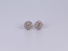 Load image into Gallery viewer, 14K White Gold Round Earrings .900Ctw