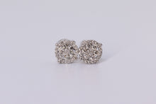 Load image into Gallery viewer, 14K White Gold Round Earrings .660Ctw