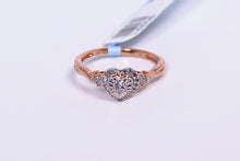 Load image into Gallery viewer, 10K Rose Gold Heart Ring .150Ctw