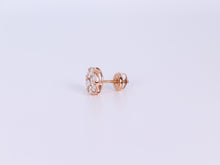 Load image into Gallery viewer, 14K Rose Gold Flower Cluster Earring 1.50Ctw