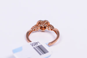 10K Rose Gold Heart Ring .150Ctw