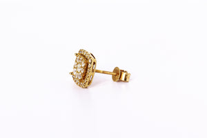 10 Yellow Gold Square Earrings 1.00Ctw