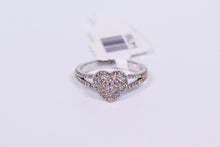 Load image into Gallery viewer, 14K White Gold Heart Ring .540Ctw