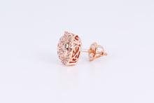 Load image into Gallery viewer, 10k Rose Gold Round Earrings .850Ctw