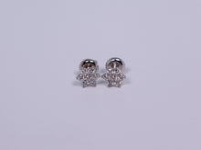 Load image into Gallery viewer, 14K White Gold Star Earrings .470Ctw