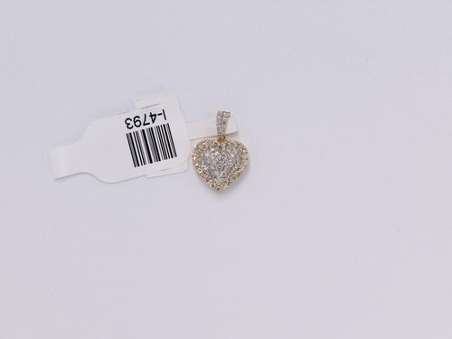 14k Yellow Gold Heart Pendant .49Ctw