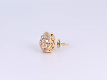 Load image into Gallery viewer, 10K Yellow Gold Round Earrings 1.95Ctw