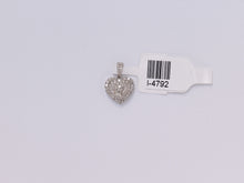 Load image into Gallery viewer, 14K White Gold Heart Pendant .50Ctw