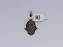 Load image into Gallery viewer, 10K Two-Tone Hamsa Pendant 3.01Ctw