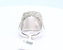 Load image into Gallery viewer, 10K White Gold Cluster Ring 8.57Ctw